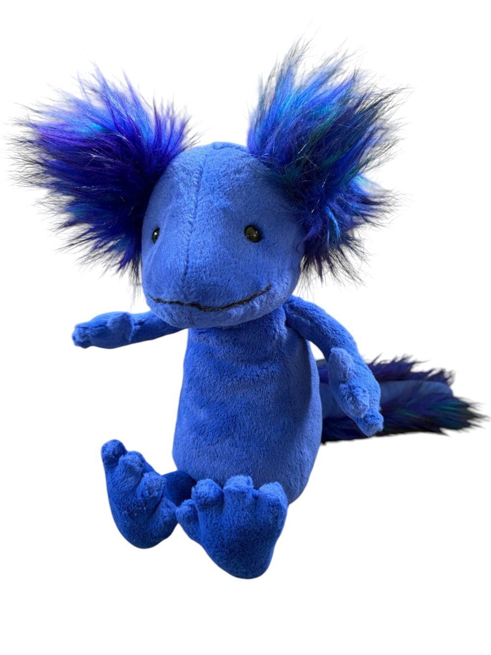 Jellycat London 13” Medium Retired Blue Andie Axolotl Stuffed Plush Animal EUC